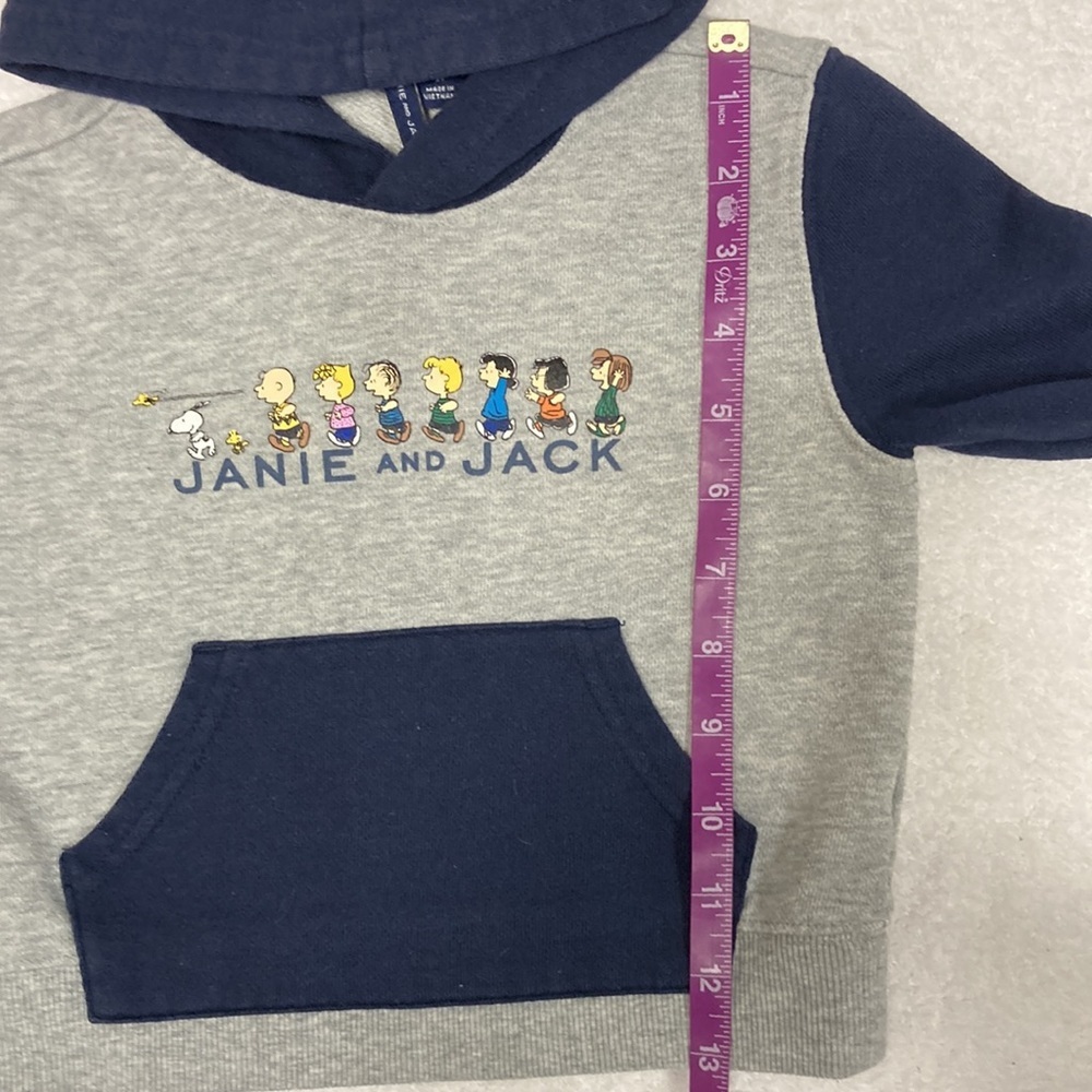 Janie and jack peanuts color block hooded sweatshirt 2t - Picture 4 of 8